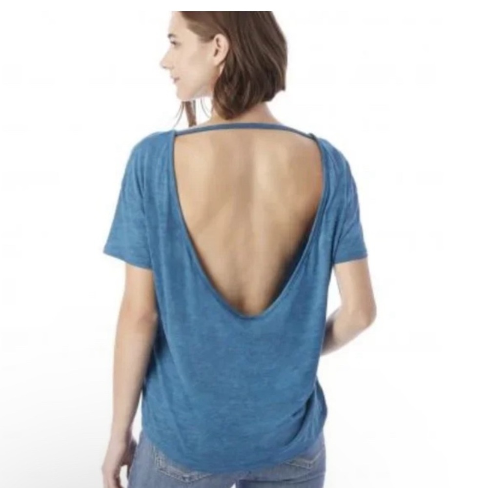 Alternative - Open Back Jersey Top - Heather peacock